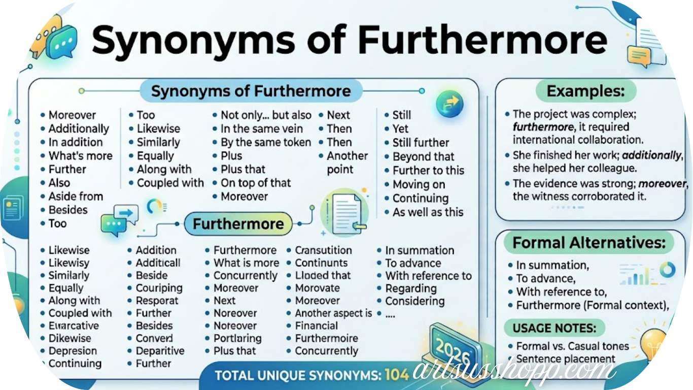 Synonyms of Furthermore