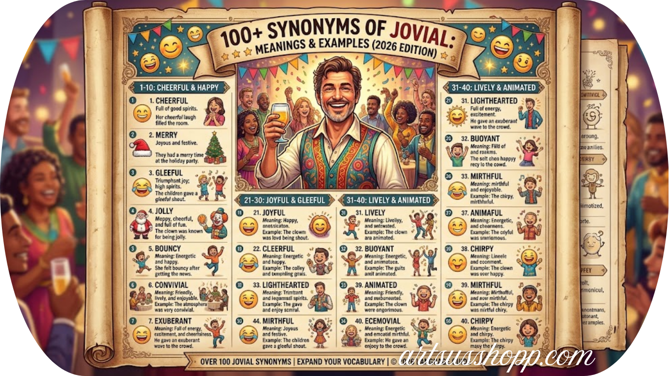 Synonyms of Jovial